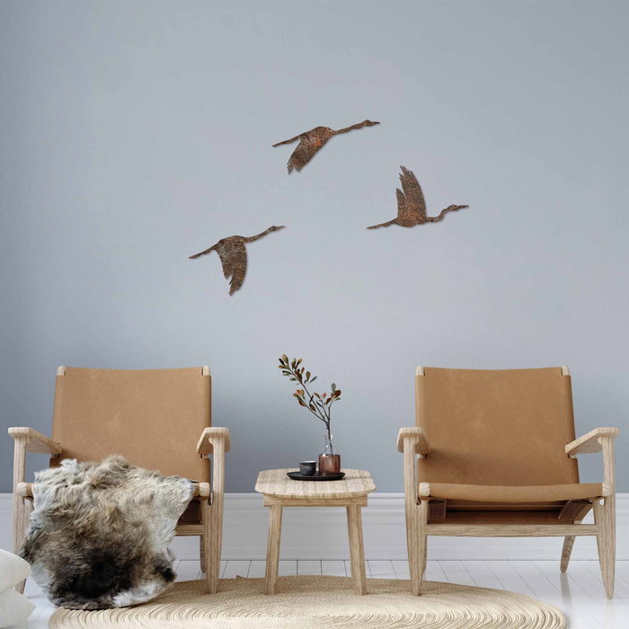 Wallity Rusty Birds 1 Decoración de Pared de Metal
